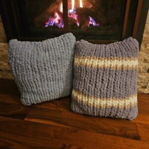Chunky Chenille Yarn Pillows